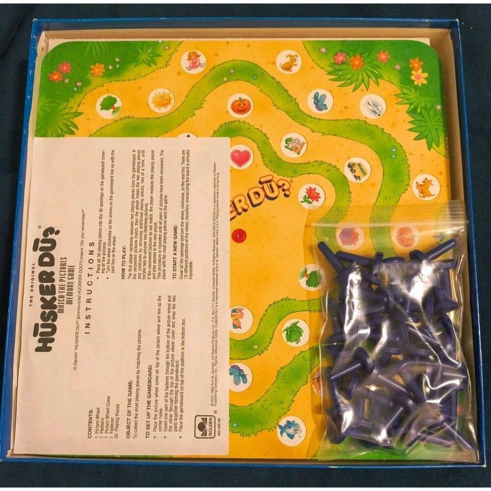 1993 The Original Husker Du Matching Board Game By Golden 100% Complete